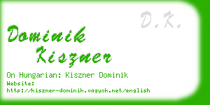 dominik kiszner business card